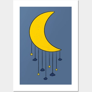 Moon Mobile - Cloudy Night Posters and Art